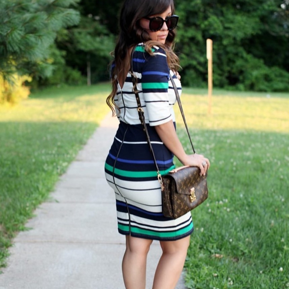 Bodycon striped dress size small